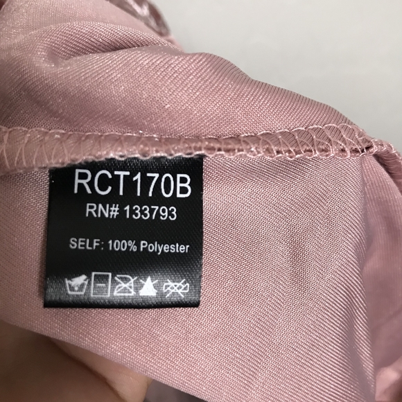 Pol Large Pink Velvet Halter Top Lace Trim - Picture 5 of 6